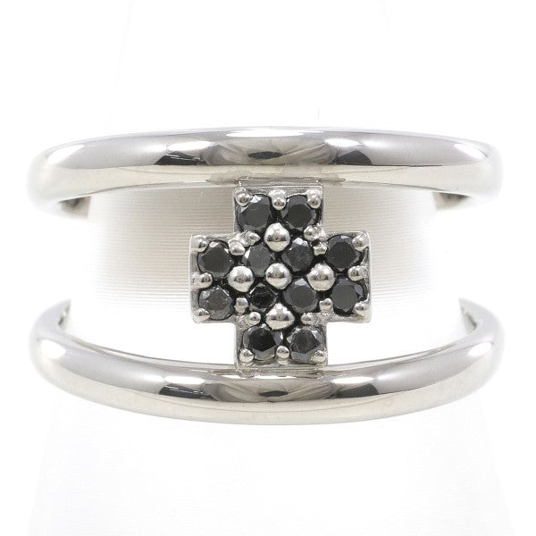 18K White Gold Black Diamond Ring for Women - Elegant Wedding, Engagement & Anniversary Jewelry Gift