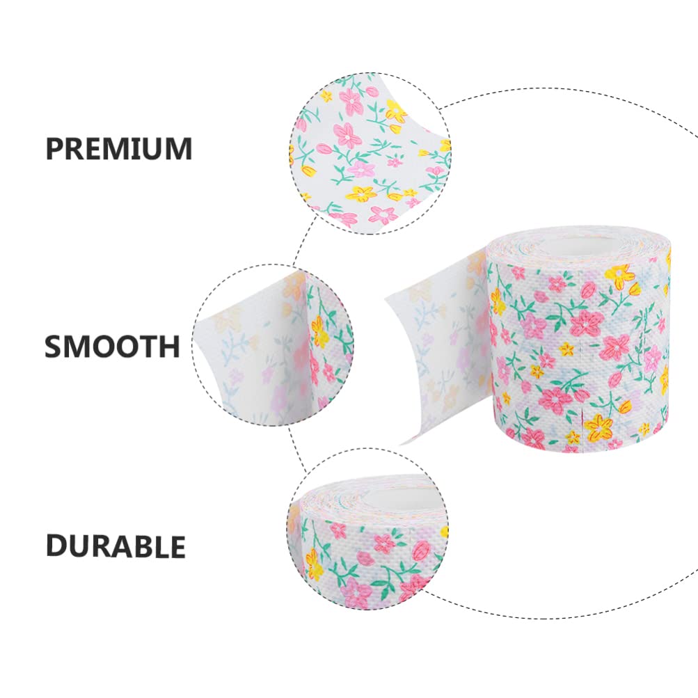 Alipis 2-Pack Floral Pattern Toilet Paper Rolls - Decorative Bath Tissue with Flower Design for Home, Office & Travel | Soft Pink Toilet Paper for Bathroom Decor, Guest Towels & Special Occasions