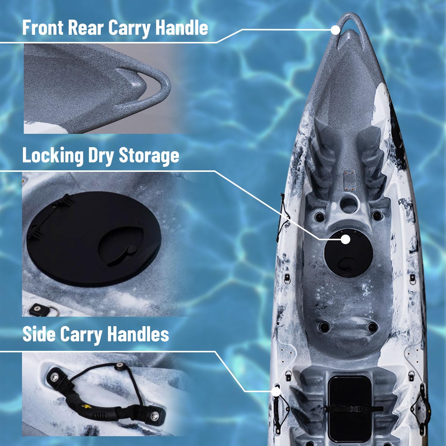 Garvee Kayak - Lightweight & Durable Fishing Kayak for Adults - Perfect for Lakes, Rivers & Ocean Adventures