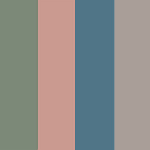 Matte Green, Pink, Blue and Light Grey