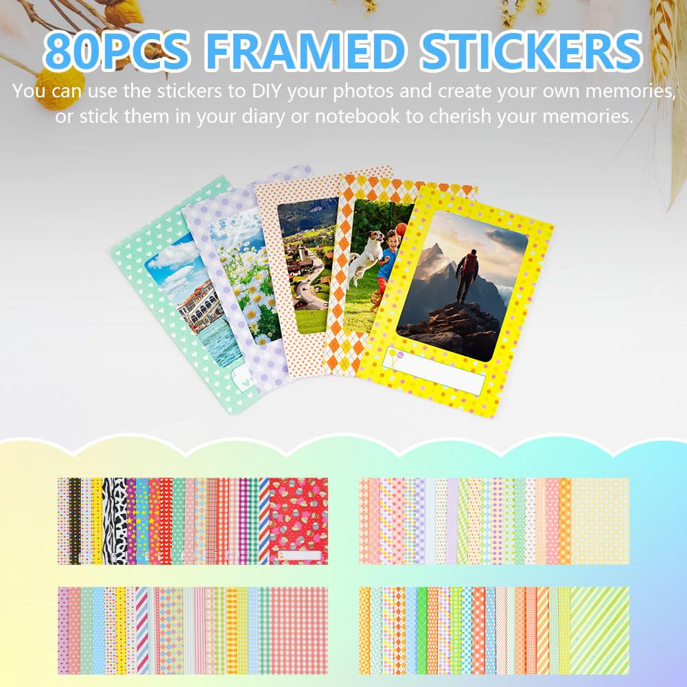Flintronic Mini Photo Album - 64 Pockets for 2x3 Inch Photos | Holds Fuji Instax Mini, Polaroid & Kpop Photocards | Includes 80 Colorful Stickers | Perfect for Travel Memories, Kpop Collections & Polaroid Scrapbooking