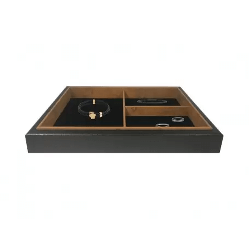 Urburn Stackable Jewelry Tray with 3 Compartments - Organize Rings, Earrings & Necklaces | Perfect for Dresser, Vanity & Travel