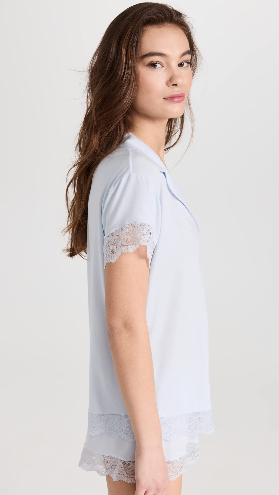 Eberjey Women's Malou Lace Shorts Pajama Set - Soft Sleepwear for Comfortable Nights & Lounge Wear