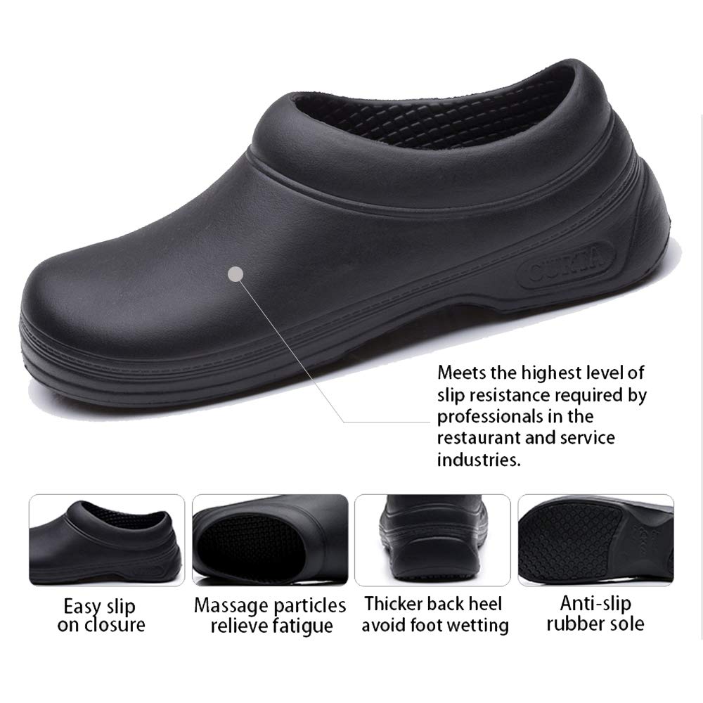 **Slip-Resistant Waterproof Chef Shoes for Men & Women - Comfortable Non-Slip Kitchen Clogs for Nurses, Restaurant Workers & Gardeners - Ideal for Cooking, Healthcare & Outdoor Use**
