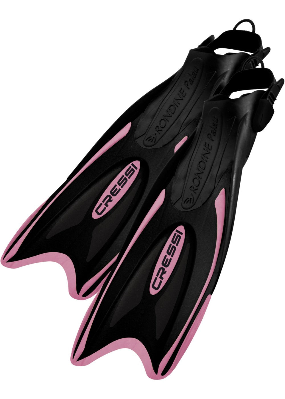 Cressi Palau Adjustable Snorkeling Fins - Black/Pink for Comfortable Swimming, Diving & Water Sports