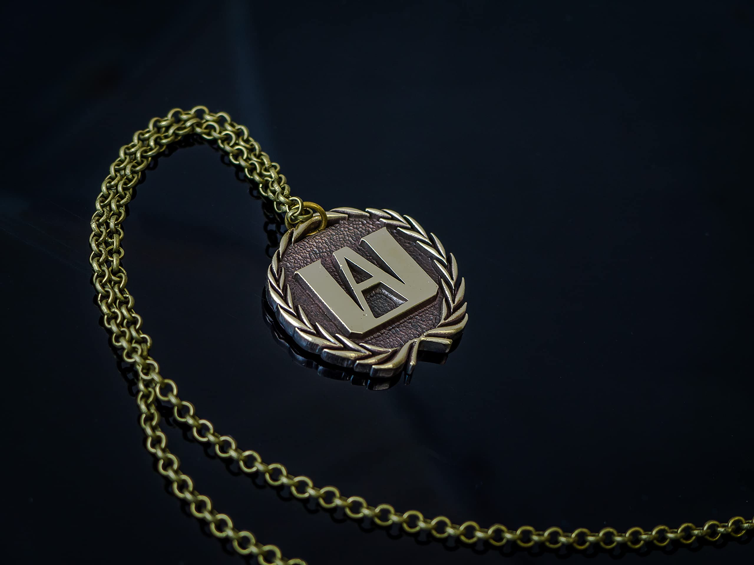 My Hero Academia U.A. High School Brass Pendant Necklace - Anime Manga Jewelry - Perfect for Cosplay, Gift Giving & Anime Fans Collection