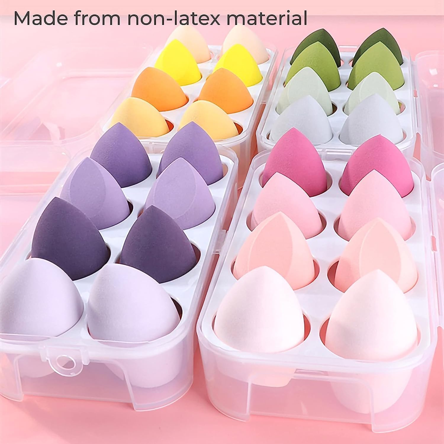MIMY Makeup Sponges Set - 8 Pack Latex-Free Beauty Blenders for Liquid Foundation, Cream & Powder | Soft Wet & Dry Cosmetic Sponge with Egg Case | Perfect for Everyday Makeup, Travel & Professional Use (Color May Vary)