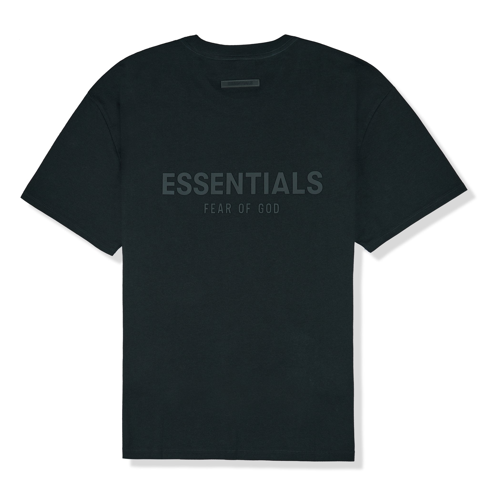 Fear of God Essentials Reverse Logo Black T-Shirt for Men - SS21 Collection | Streetwear Fashion Tee for Casual Wear & Urban Outfits