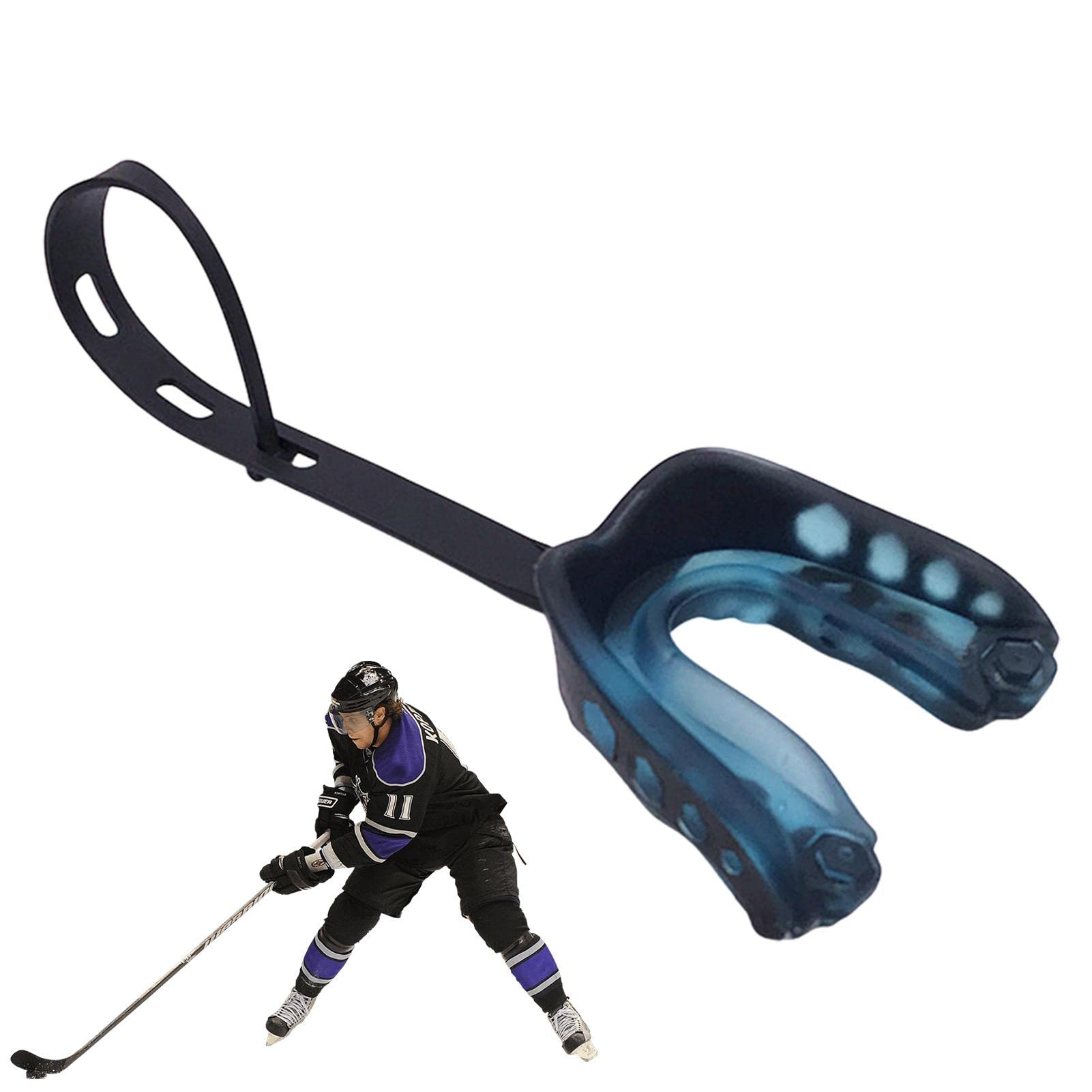 Custom Fit A/R Athletic Mouth Guards with Strap - Protective Sports Mouthguard for Football, Hockey, Basketball - Youth & Adult Athletes - Perfect for Contact Sports Training & Game Protection