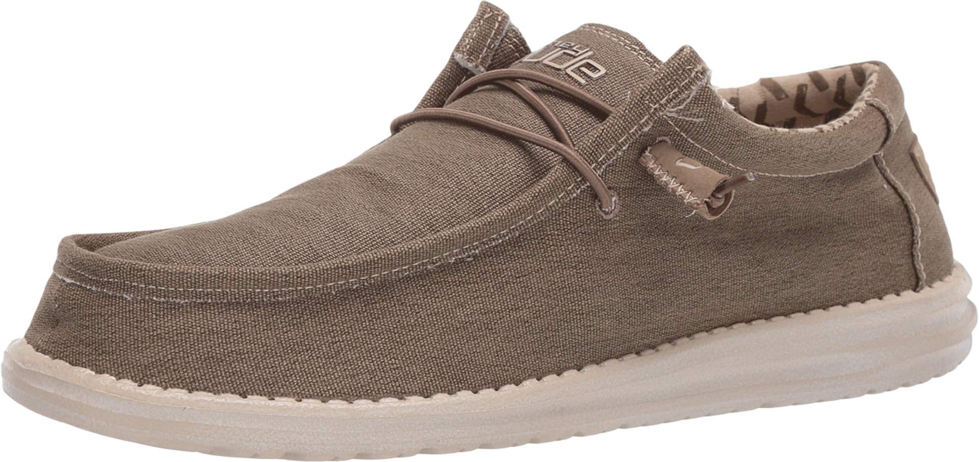 Hey Dude Men's Wally Stretch Loafers - Comfortable Lightweight Slip-On Shoes for Men | Perfect for Casual Wear, Travel & Everyday Comfort
