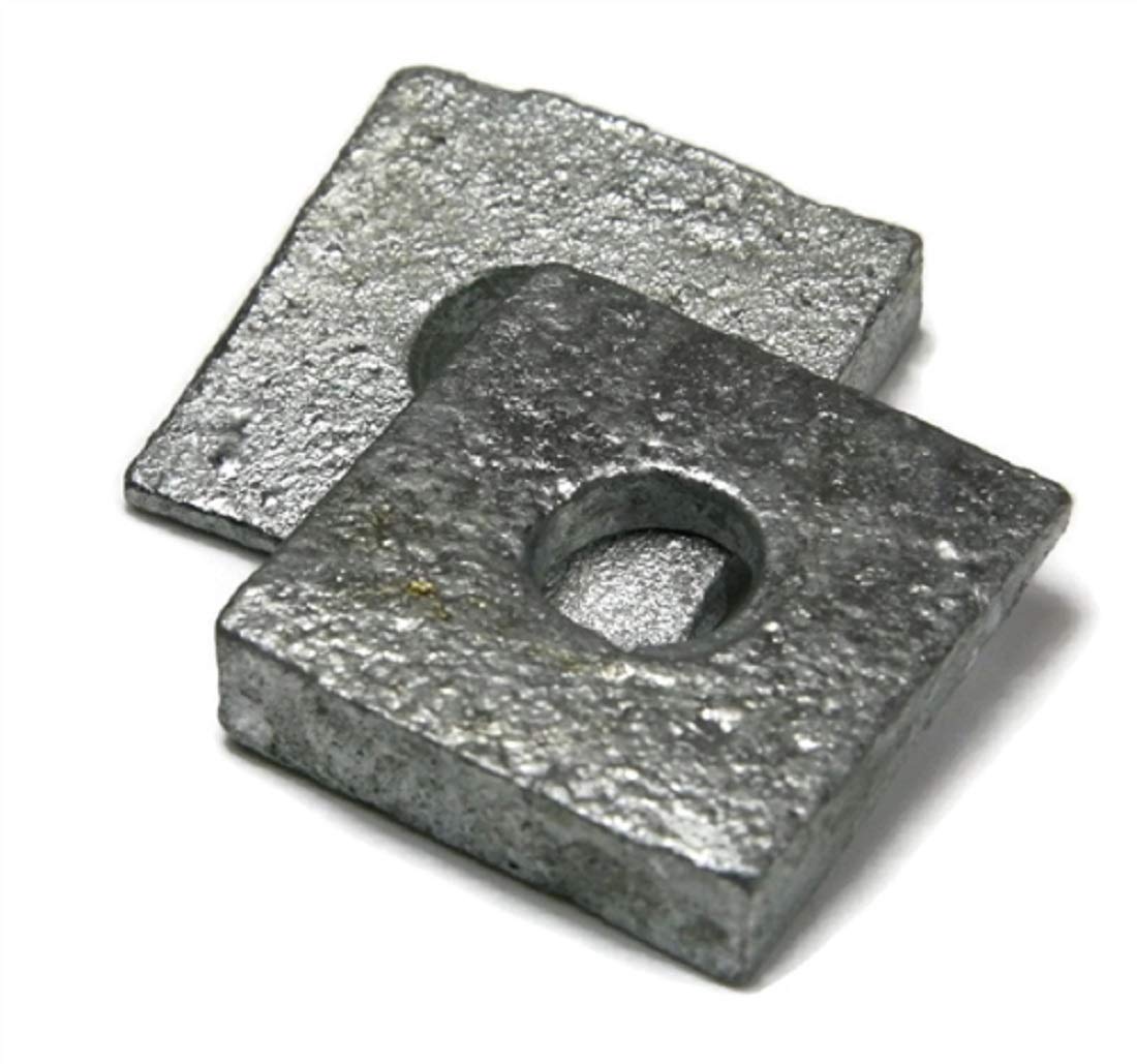 Hot Dipped Galvanized Beveled Square Washers - 1 Inch (25 Pack) - Rust-Resistant Hardware for Outdoor Furniture & Construction Projects