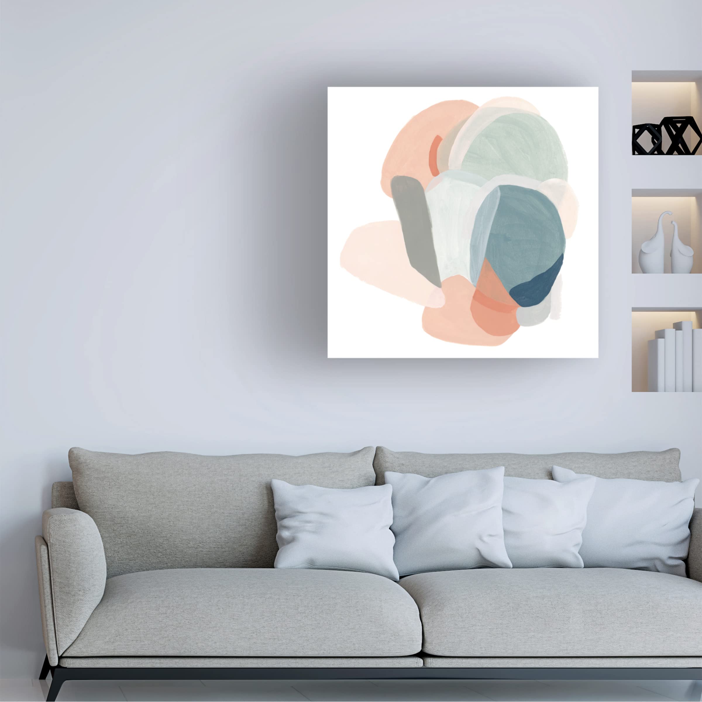 Trademark Fine Art 'Modular Motion I' Abstract Canvas Wall Art by June Erica Vess - Modern Home & Office Decor for Living Room, Bedroom