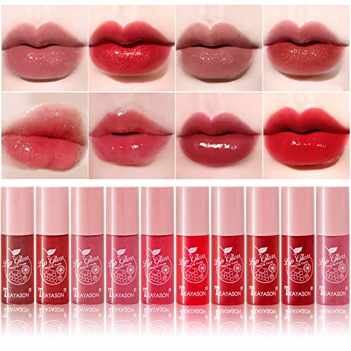 DAGEDA 10-Color Pearlescent Lipstick Set - Waterproof Non-Stick Liquid Lip Gloss, Long-Lasting Moisturizing Lipstick for Lip Enhancement & Care | Perfect for Everyday Wear, Parties & Special Occasions