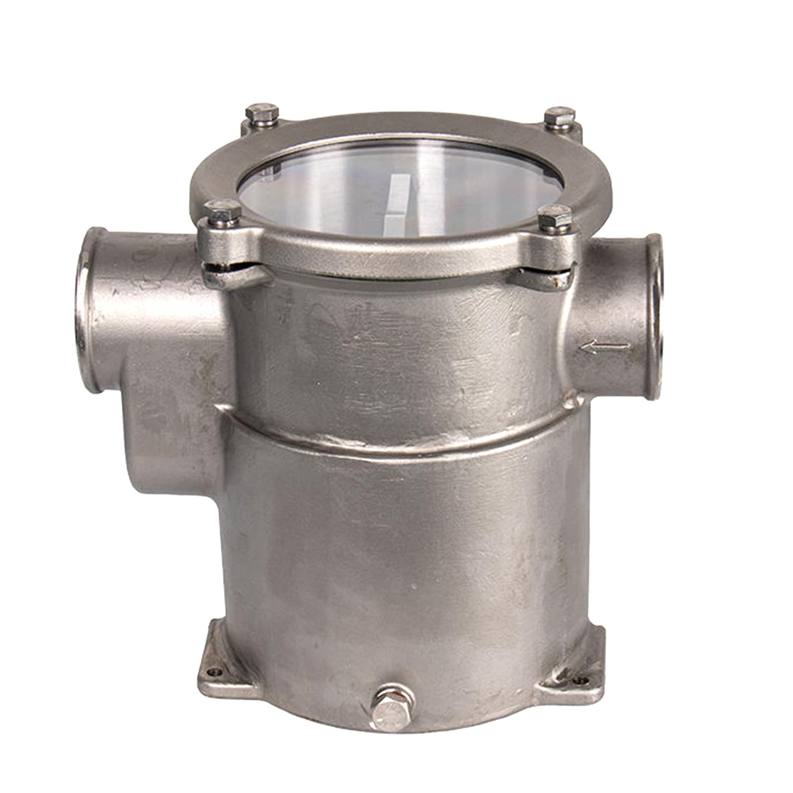 316 Stainless Steel 1.5 Inch Marine Water Strainer - Boat Seawater Filter for Engine Cooling System, Bilge Pump & Marine Hardware Fittings | Saltwater & Freshwater Use