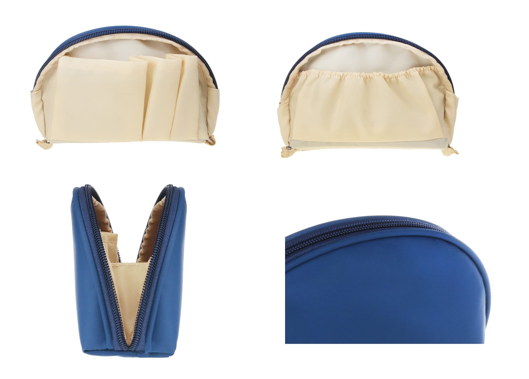 Waterproof Small Makeup Bag for Women - Portable Travel Cosmetic Pouch, Nylon Organizer for Purse (Blue) | Perfect for Gym, Vacation & Everyday Essentials