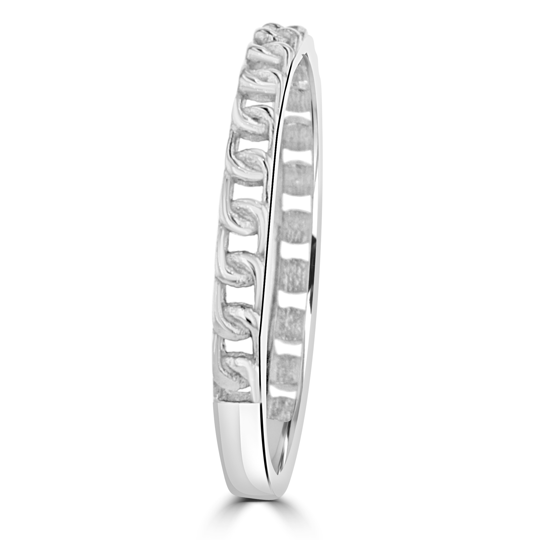 14K Gold Mini Curb Chain Link Stackable Ring for Women - Dainty Layering Rings for Everyday Wear, Gift Giving & Special Occasions
