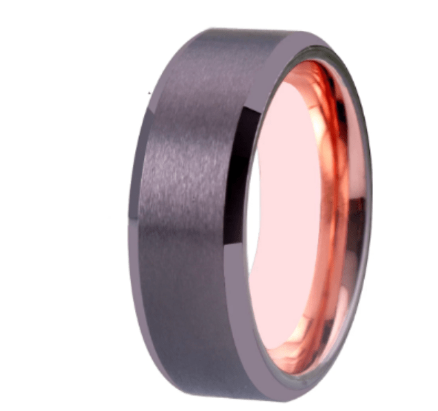 Black Rose Gold Wedding Engagement Ring for Men - Elegant & Durable Men's Wedding Band - Perfect for Proposals, Anniversaries & Special Occasions