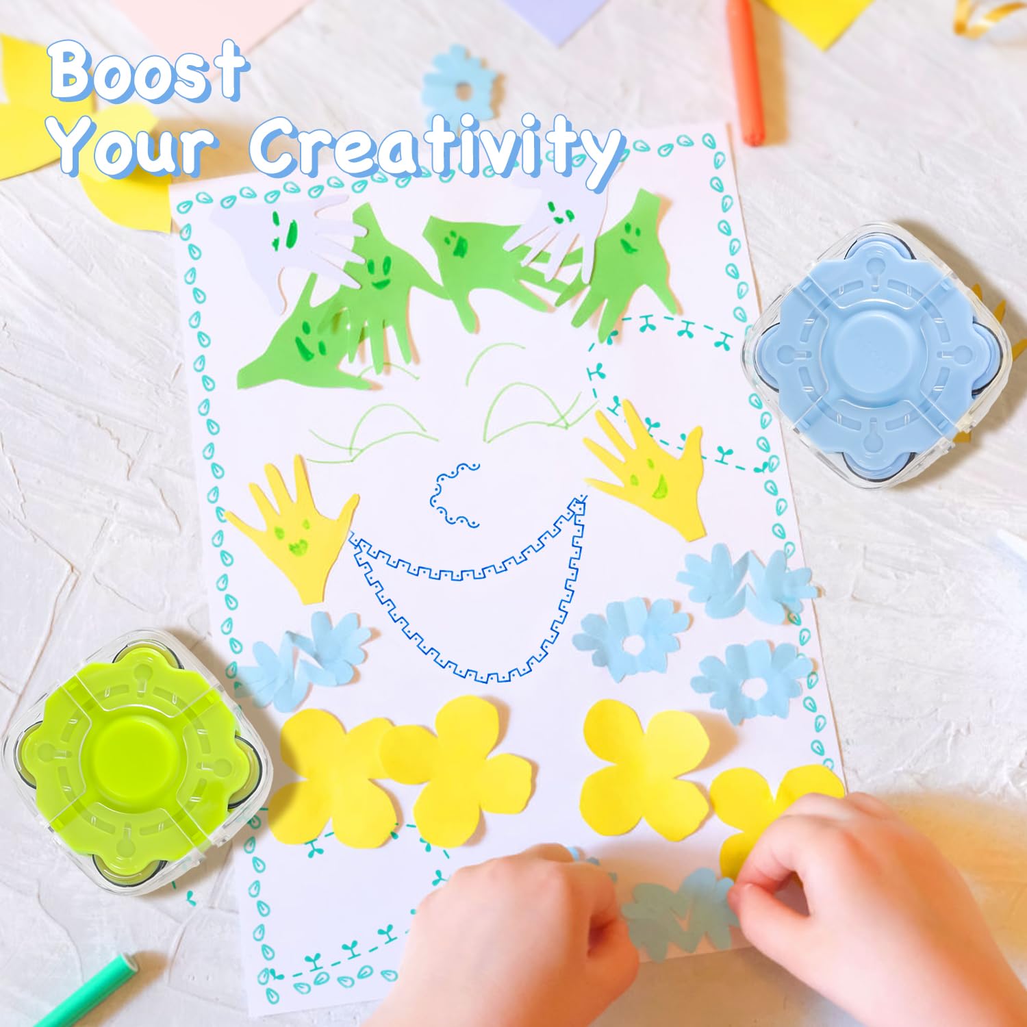Bullet Journal Roller Stamps Set - 4 Unique Pattern Craft Stamps for Kids, Planners, Scrapbooking & DIY Card Making - Creative Scrapbook Supplies for Journaling, Bullet Journals & Craft Projects - Perfect for School, Home & Gift Giving