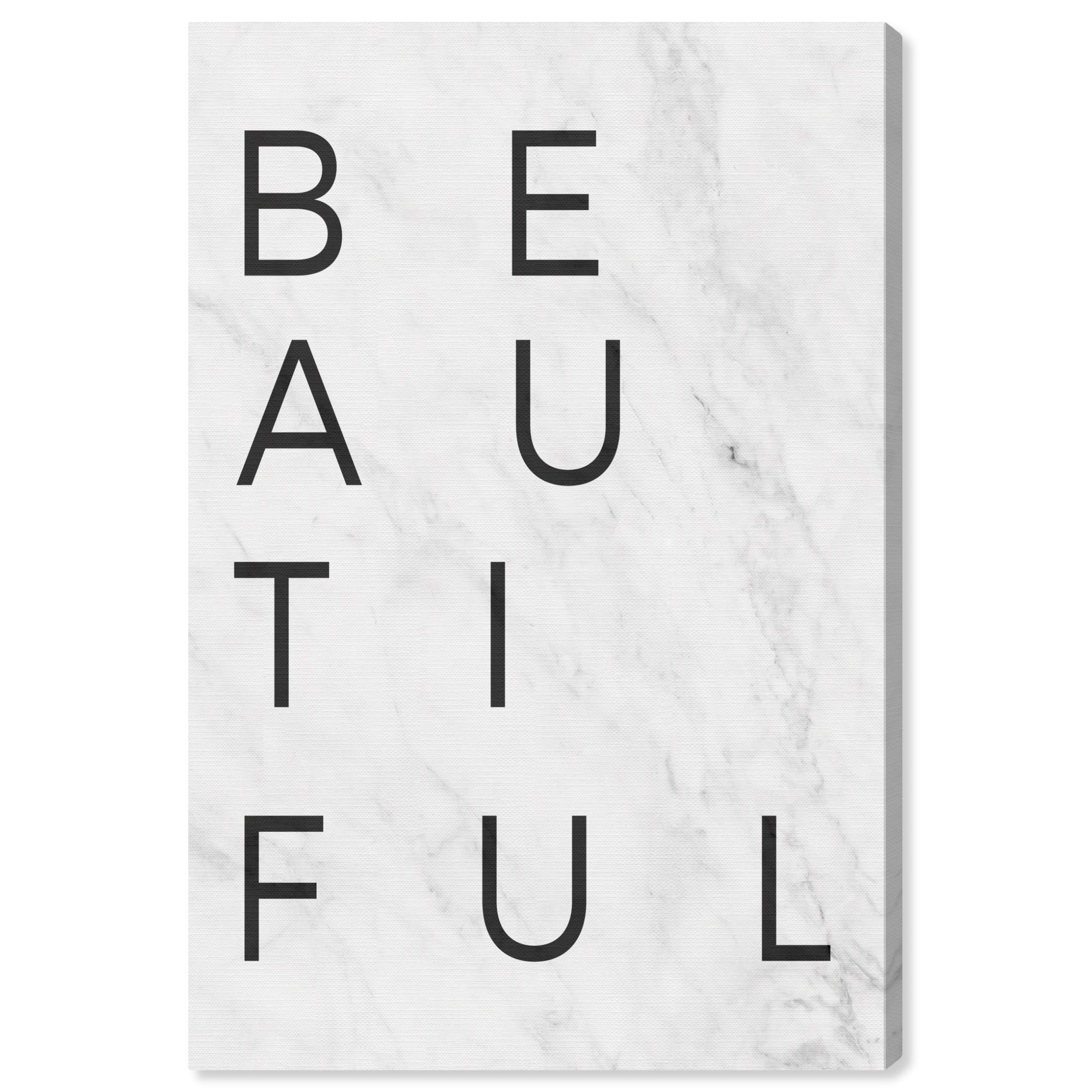 Beautiful Minimalist Marble Paper Wall Art Canvas Print - 24