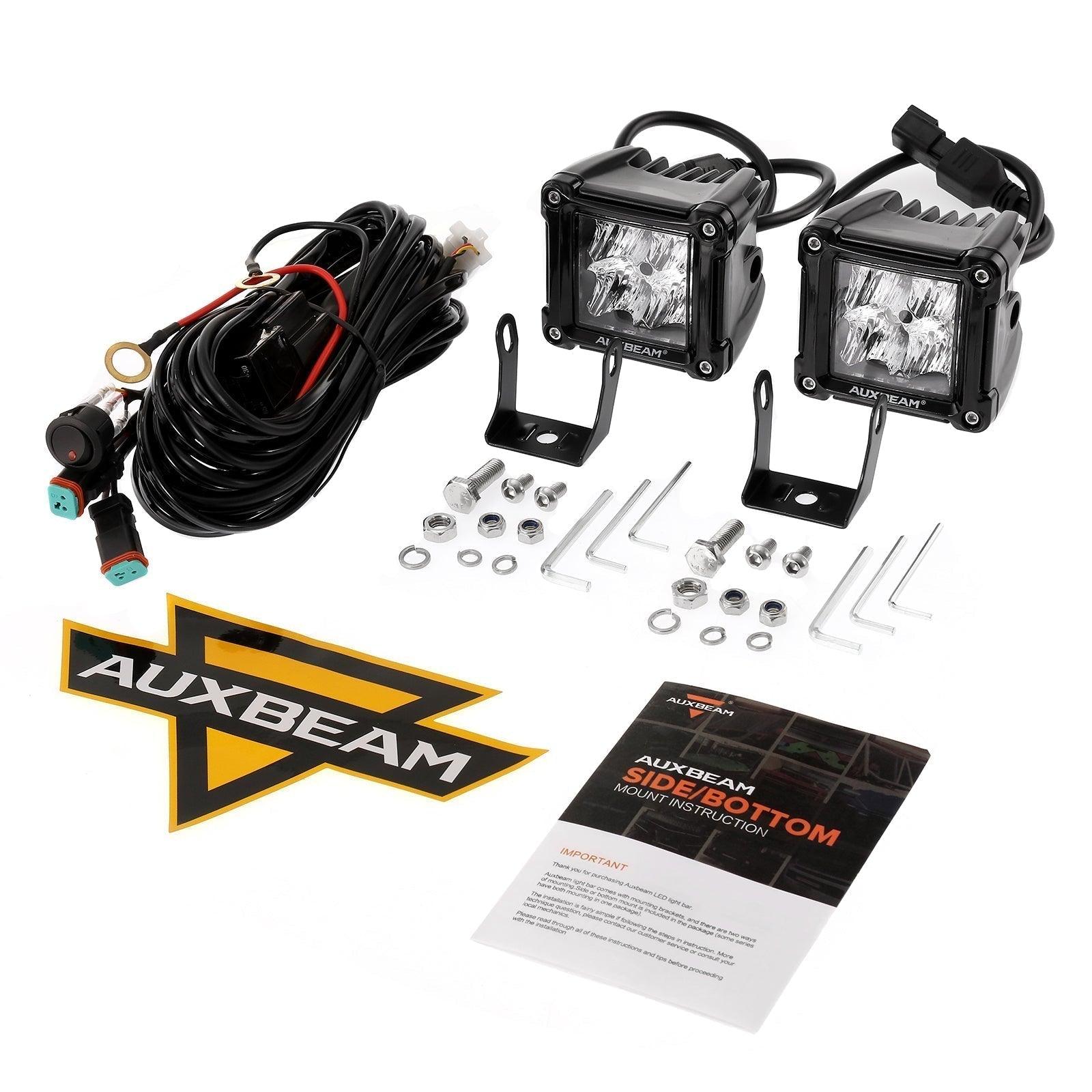 3 Inch LED Pods Light - Spot/Flood Beam with A-Pillar Mounting Brackets for 2013-2021 Polaris Ranger Models | PRO FIT Cage Compatible | Off-Road, Hunting & Night Driving Lighting Upgrade