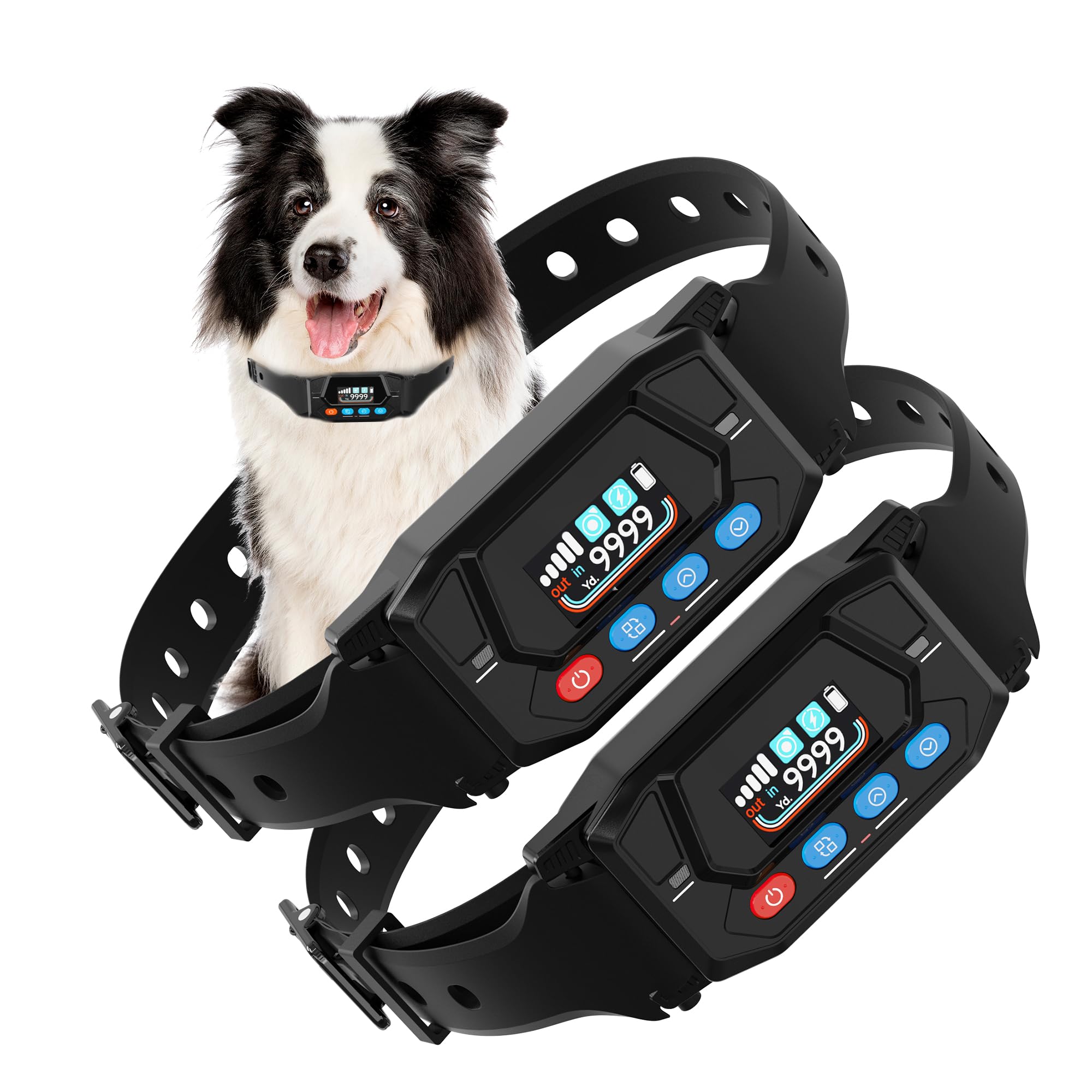 **PATPET Wireless Electric Dog Fence System for 2 Dogs – 33-9999 Yards Adjustable Range, Rechargeable, 3 Modes, IPX7 Waterproof, 24H GPS Collar – Perfect for Large Yards, Training & Outdoor Adventures**