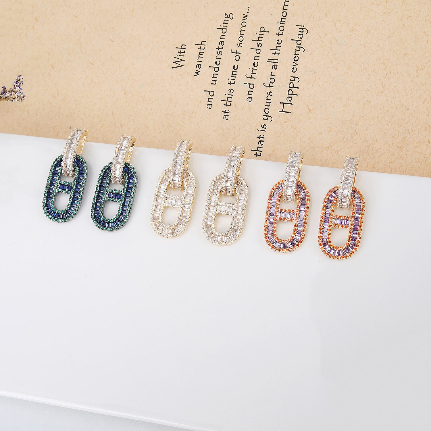 Luxury Cubic Zirconia CZ Crystal Earrings for Women - Elegant Wedding, Birthday Party, Anniversary Gift - Fine Jewelry Set CE11573 | Perfect for Evening Events, Date Nights & Special Occasions