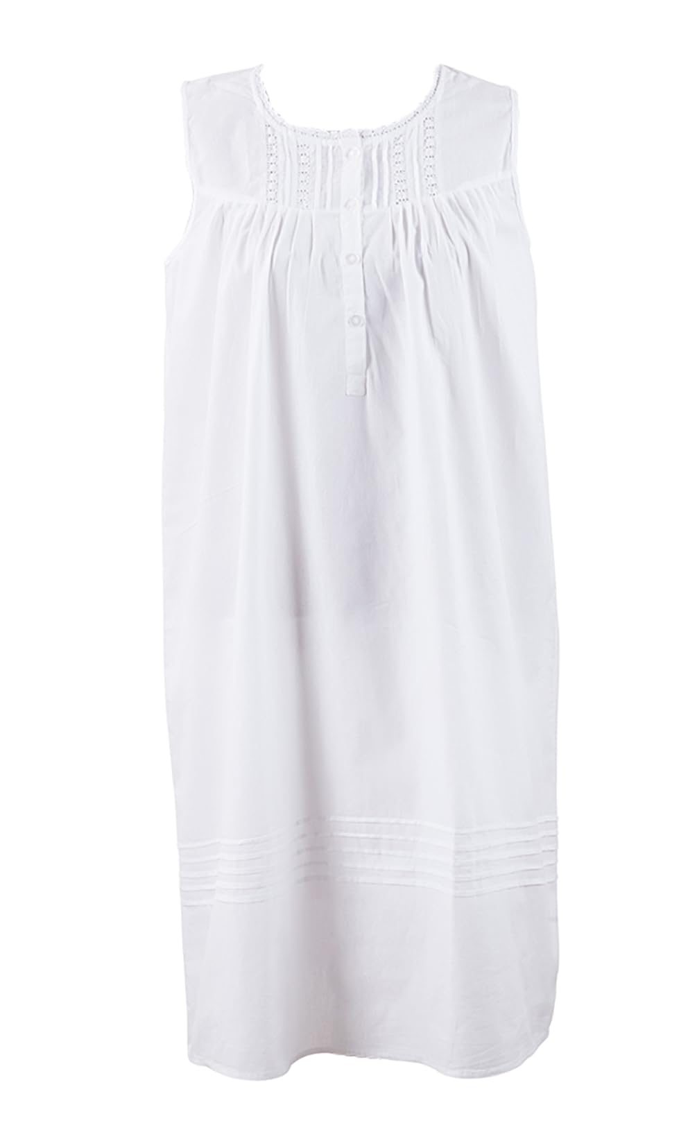 StylSilove Women's 100% Pure Cotton Embroidered Nightgown - Soft Sleepwear & Night Dress for Comfortable Sleep, Lounge & Home Relaxation