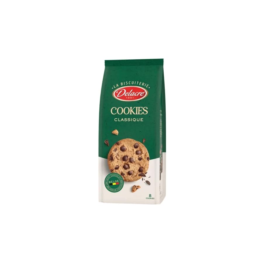 Delacre Belgian Chocolate Cookies, Classic Recipe, 136g - Perfect for Gifts, Snacking & Coffee Time