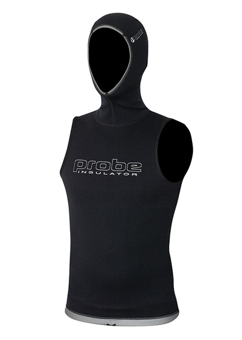High-Quality Probe Insulator Hooded Vest in Black - Perfect for Outdoor Work, Hiking & Cold Weather Protection