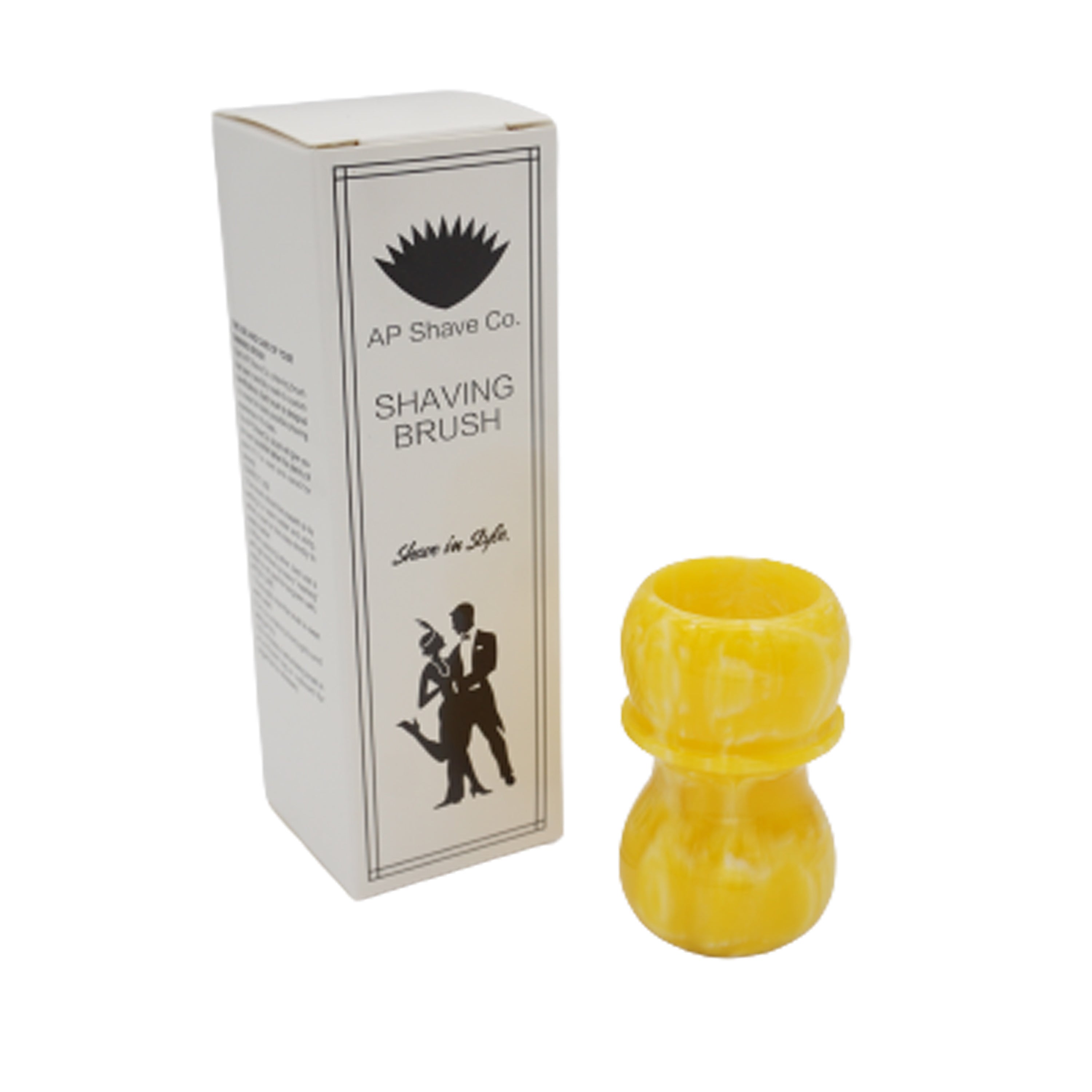 Premium Handcrafted Lemon Drop Shaving Brush Handle - Fits 24mm & 26mm Knots - Perfect for Wet Shaving & Grooming Gifts for Men