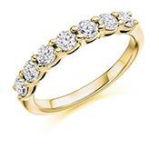 0.75ct Diamond Eternity Ring - Half Eternity Wedding Band with Claw Setting | Perfect for Anniversaries, Engagements & Special Occasions