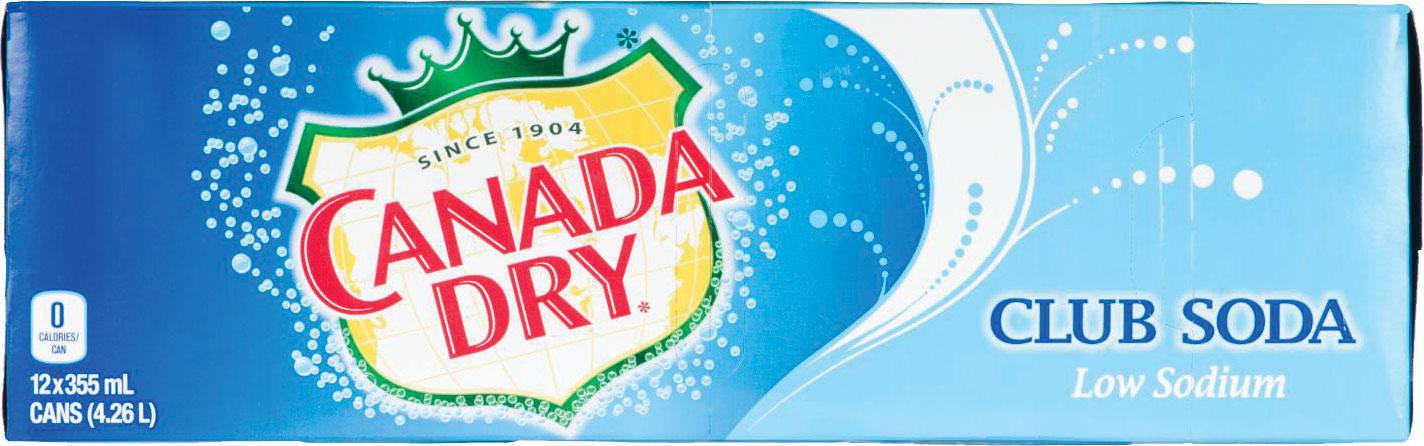 Canada Dry Club Soda Cans - Refreshing Sparkling Water Beverage for Cocktails, Mocktails & Hydration | 12-Pack (12 oz Cans) | Perfect for Parties, Mixers & Healthy Lifestyle