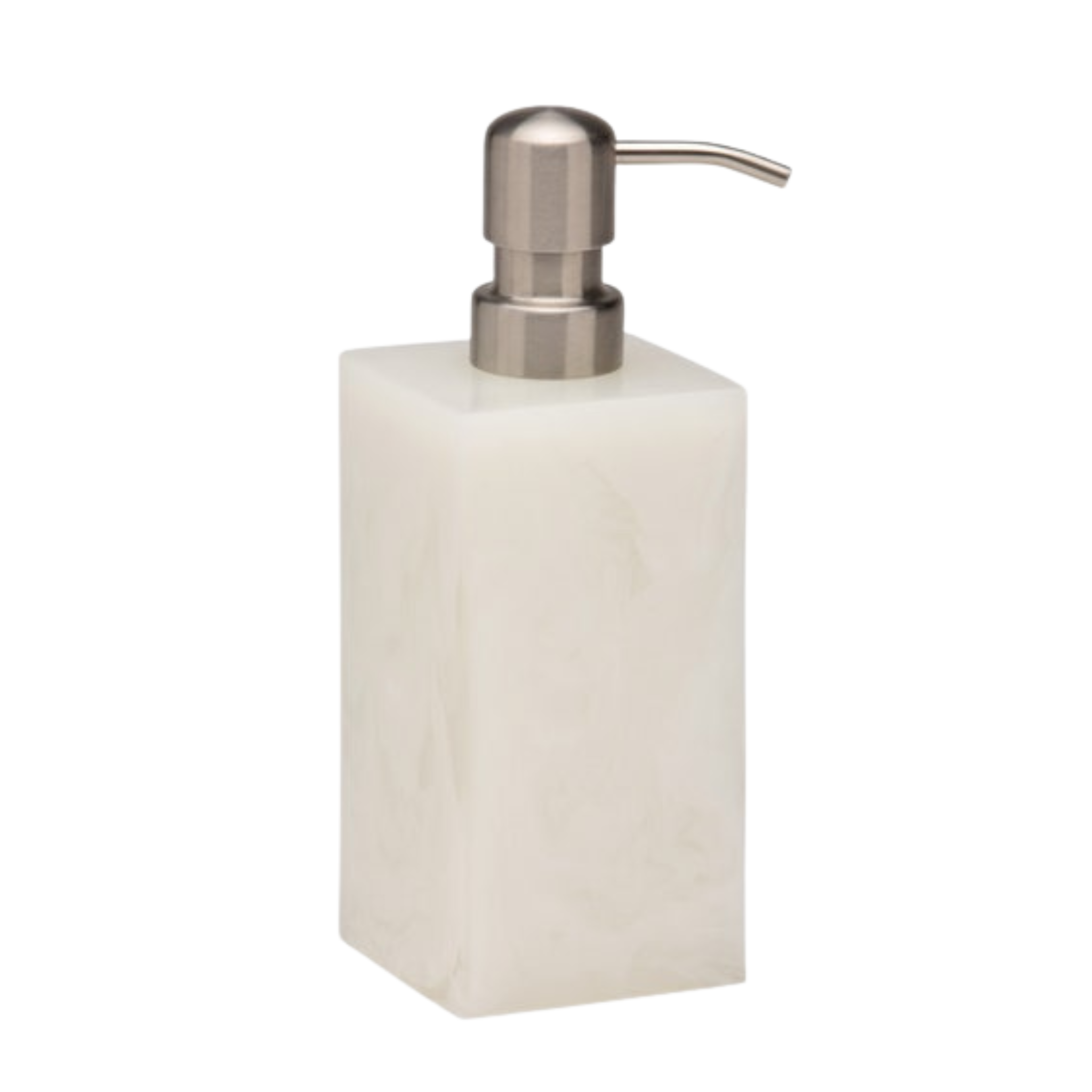 Abiko Pearl White Cast Resin Soap Pump Dispenser - Elegant Bathroom Liquid Soap Dispenser for Kitchen, Bathroom, and Guest Washroom | Modern & Stylish Hand Soap Dispenser for Home Decor