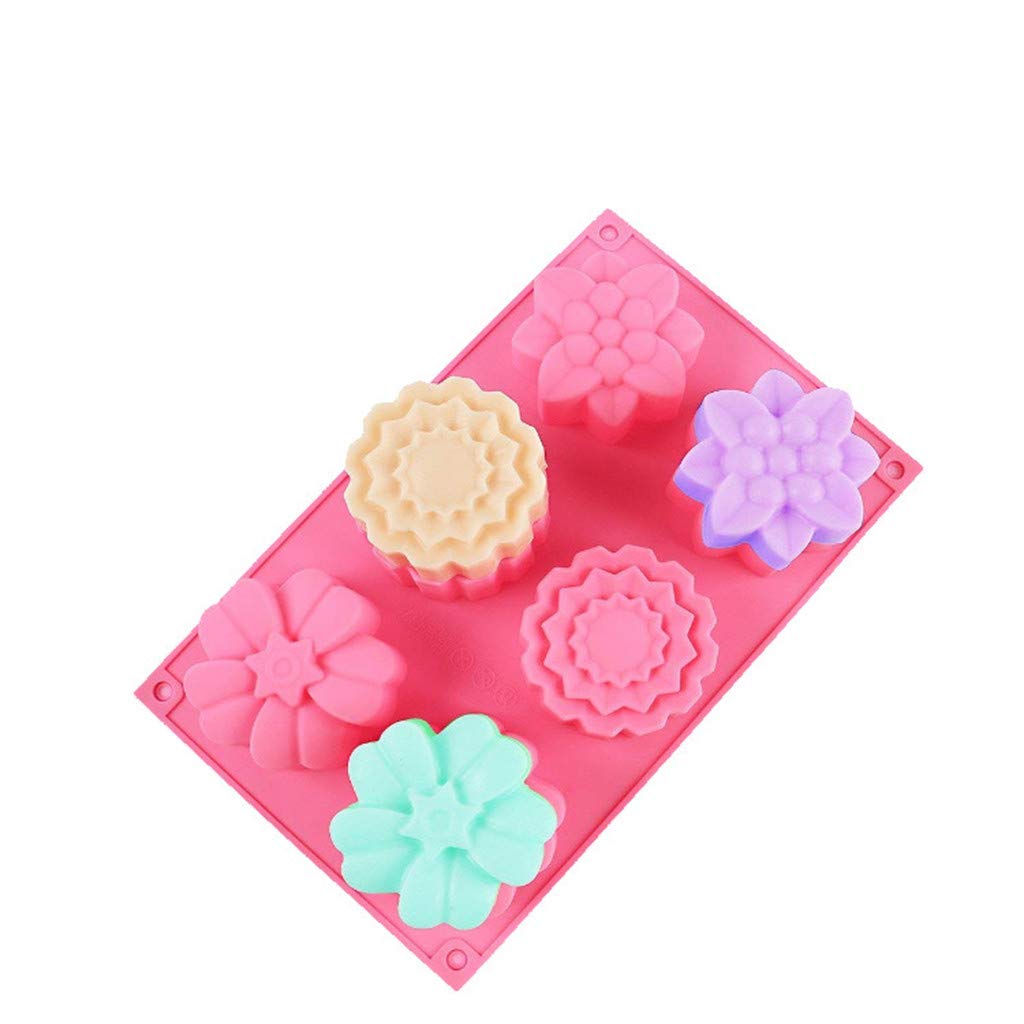 Yiser Silicone Flower Muffin Soap Mold - DIY Handmade Cake & Chocolate Melting Mold for Baking, Kitchen Decor, and Party Favors - Perfect for Bakers, Home Chefs, and Craft Lovers (As Shown, One Size)