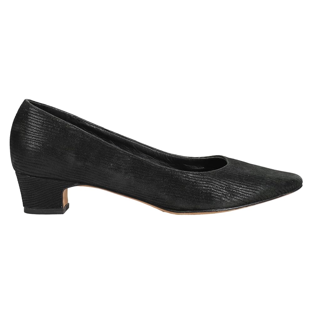 VANELi Women's Pointed Toe Block Heel Pumps - Low Heel Dress Shoes (1-2 Inch) for Office, Wedding & Casual Wear - Black