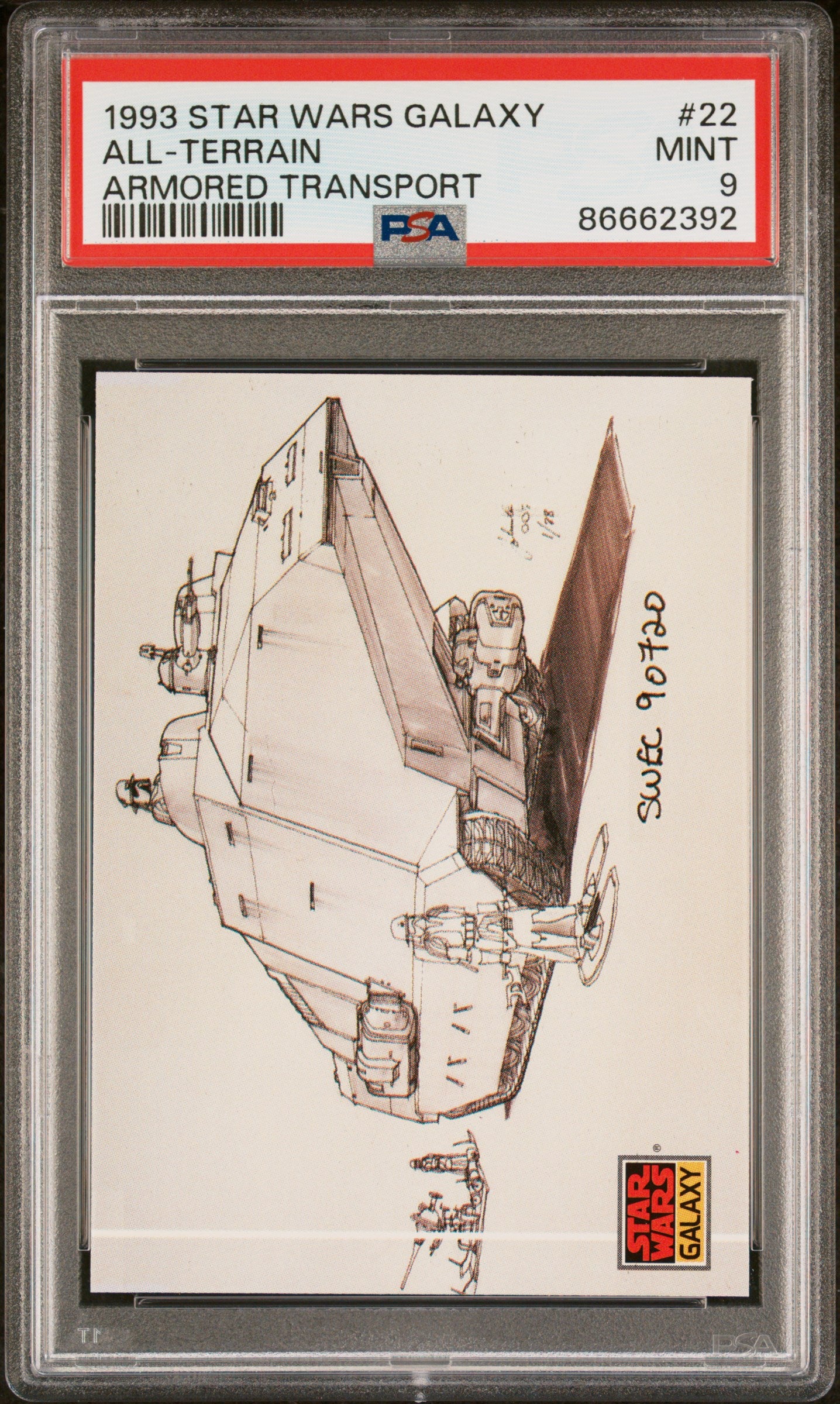 1993 Star Wars Galaxy All Terrain Armored Transport #22 PSA 9 Graded Collectible - Perfect for Star Wars Fans, Collectors & Display Cases