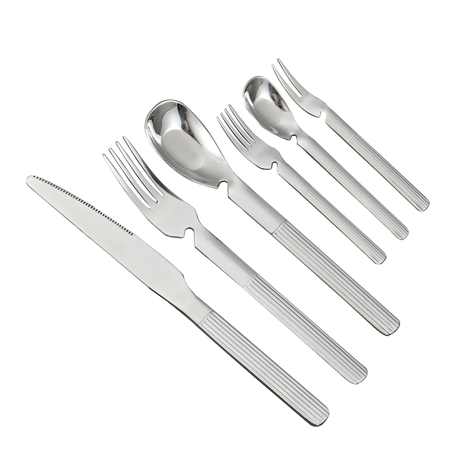 Premium 24-Piece Stainless Steel Flatware Set for 4 - Mirror Polished Silverware Set with Anti-Rust Finish - Elegant Cutlery for Home, Kitchen, Hotel & Restaurant Use - Perfect for Dinner Parties, Weddings & Everyday Dining
