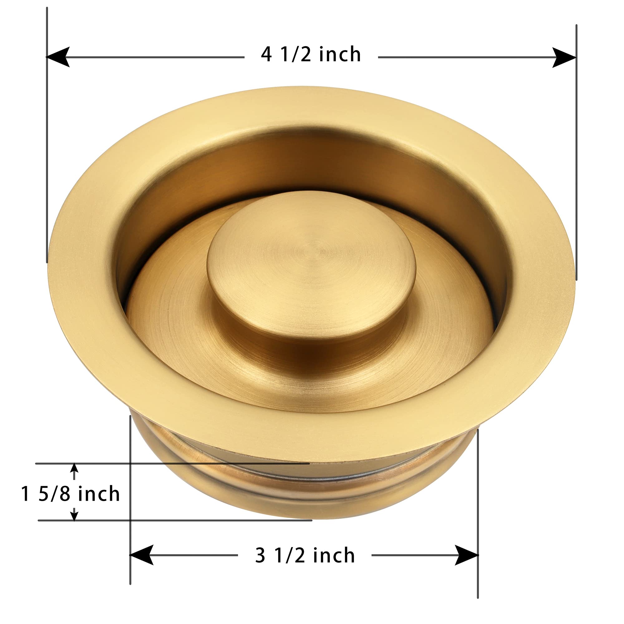 Premium Stainless Steel Kitchen Sink Garbage Disposal Flange & Stopper - 15