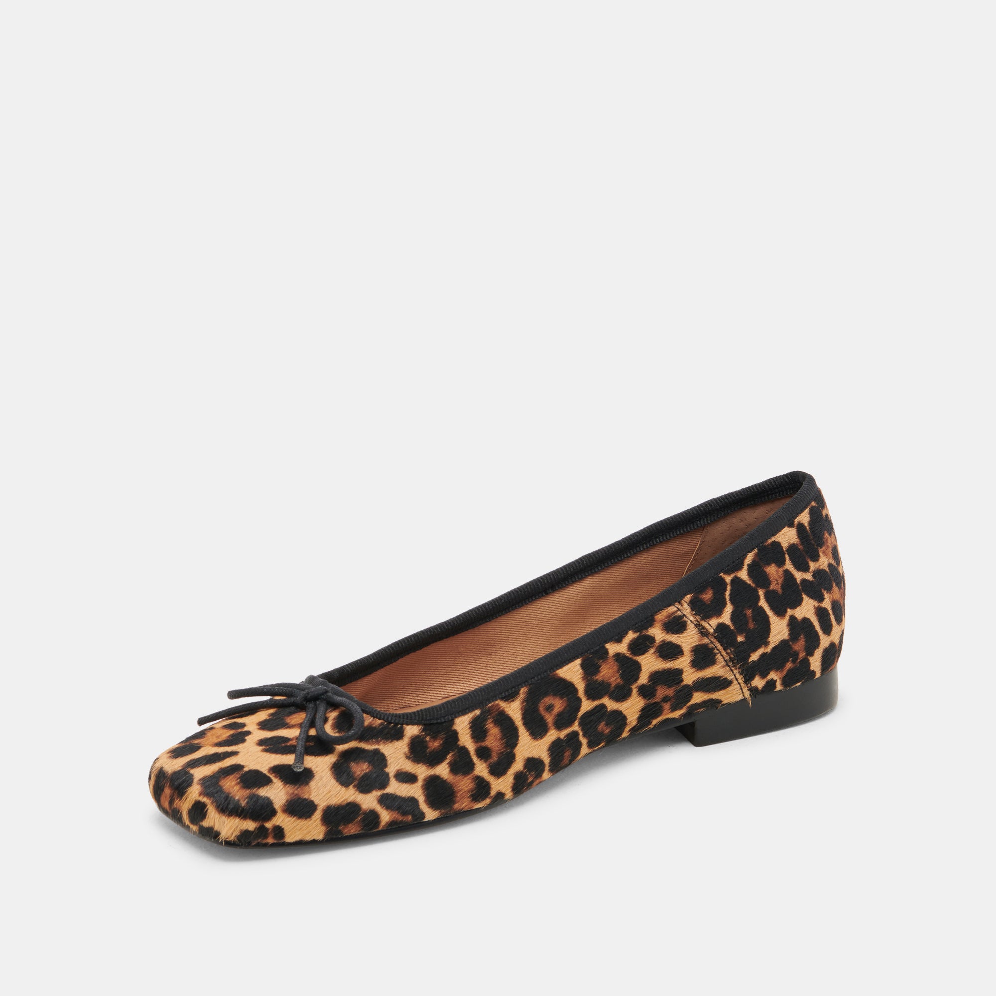 ANISA Ballet Flats - DK Leopard Calf Hair Women's Shoes | Comfortable & Stylish for Work, Travel & Casual Wear