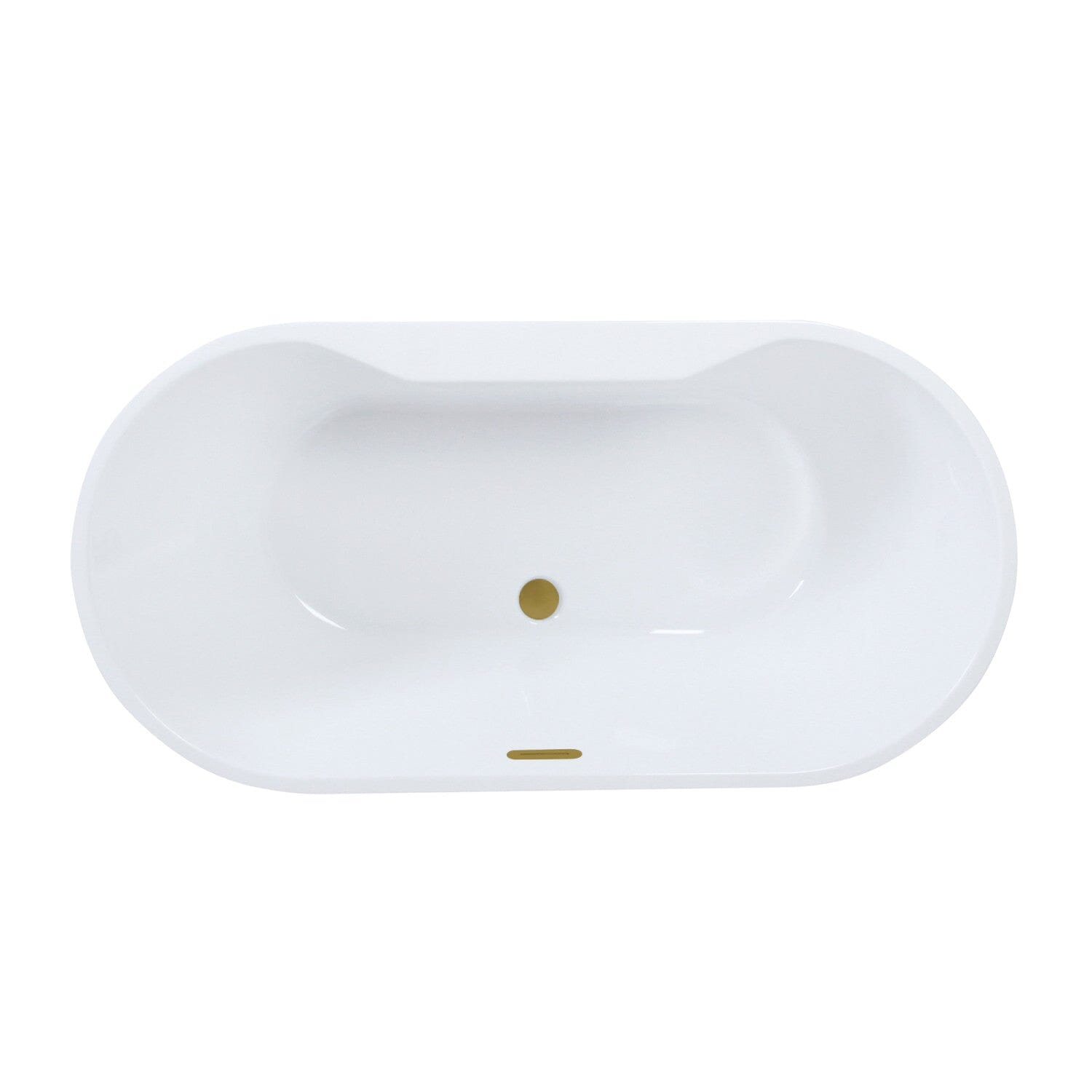 Aqua Eden 59-Inch Freestanding Acrylic Bathtub - Oval Double-Ended Soaking Tub with Drain | Perfect for Luxury Bathrooms & Spa Retreats