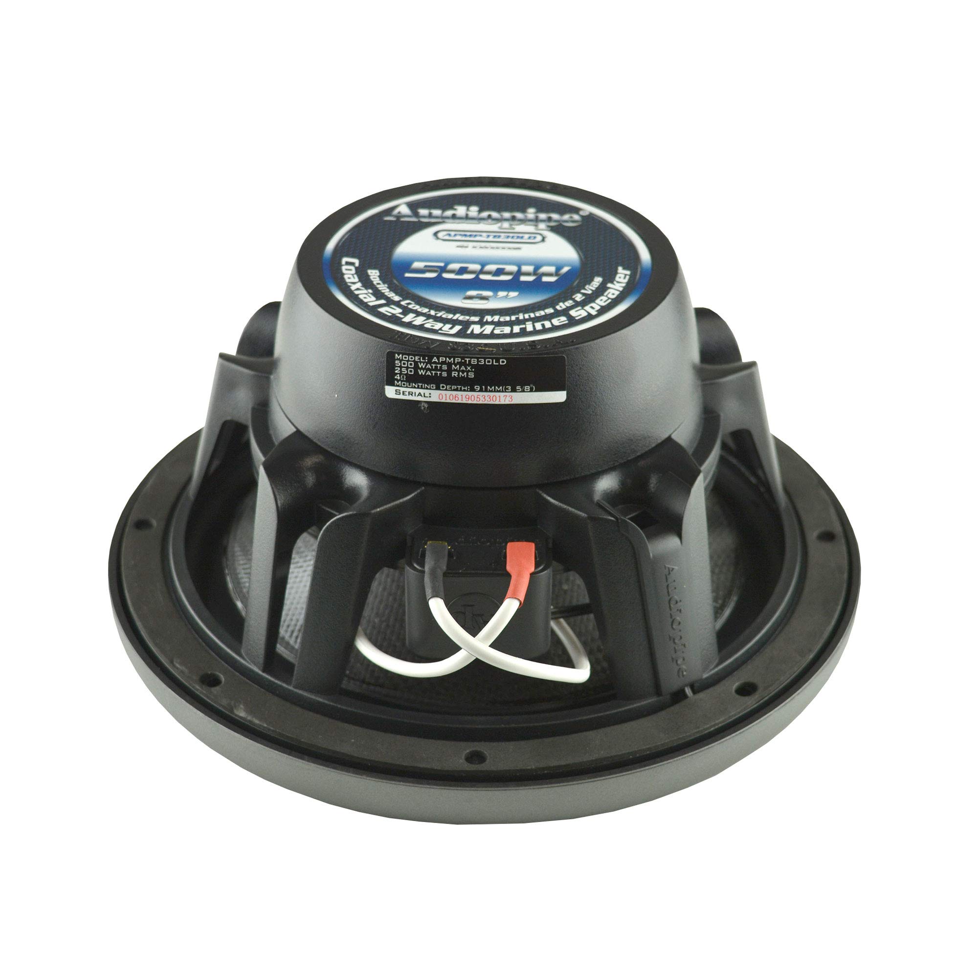 Audiopipe APMP Marine Speakers with LED Lights - Waterproof Bluetooth Boat Speakers for Outdoor, Pool Party, and Marine Use