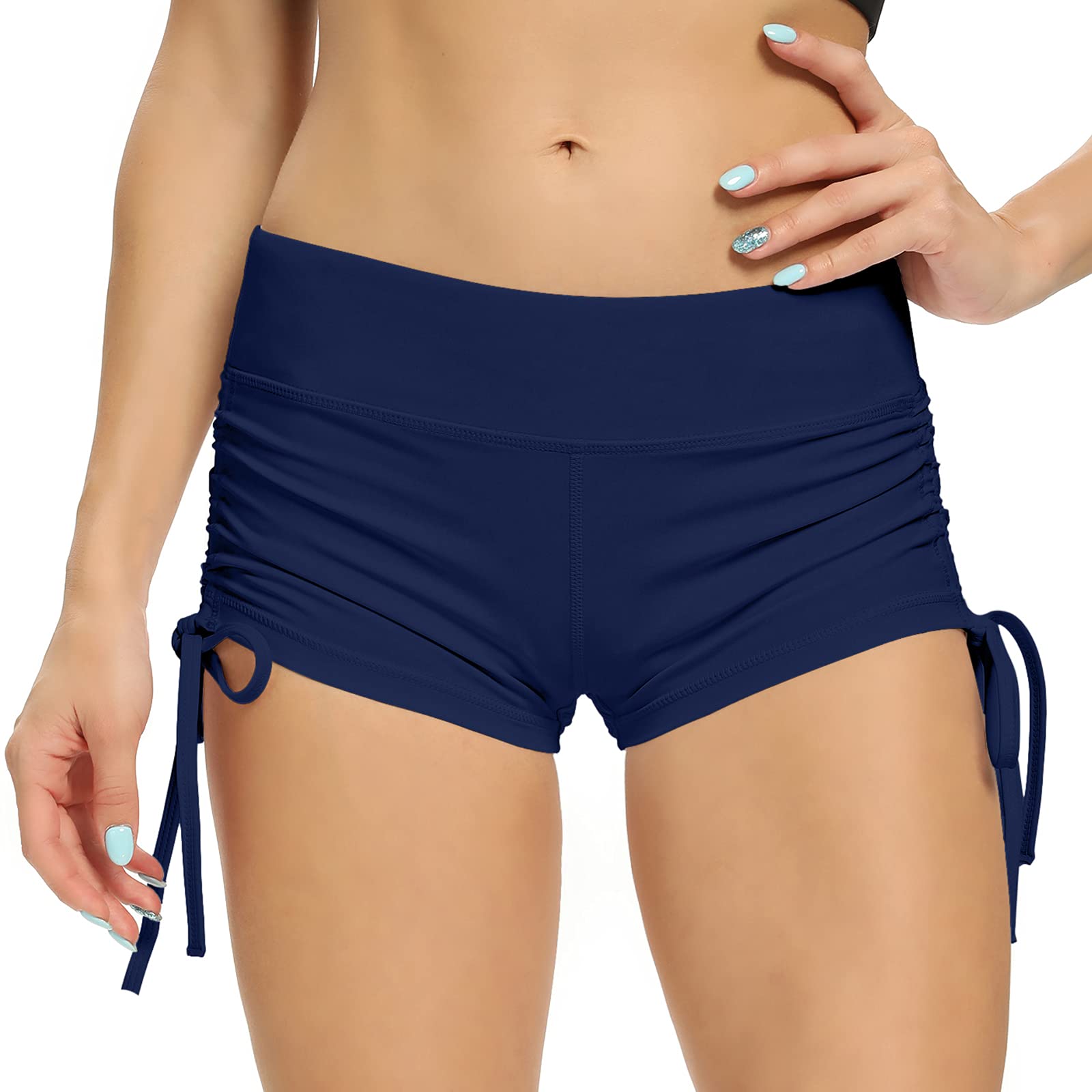 Women's High Waisted Workout Shorts - Yoga Gym Running Biker Athletic Shorts for Women - Breathable Booty Short Pants for Fitness, Cycling & Lounge Wear