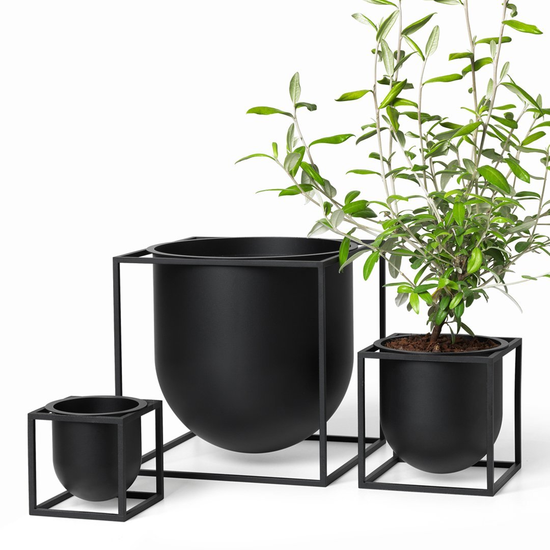Soren Lassen Kubus Flower Pot - Modern Square Planter for Indoor & Outdoor Plants - Perfect for Home, Office, and Garden Decor