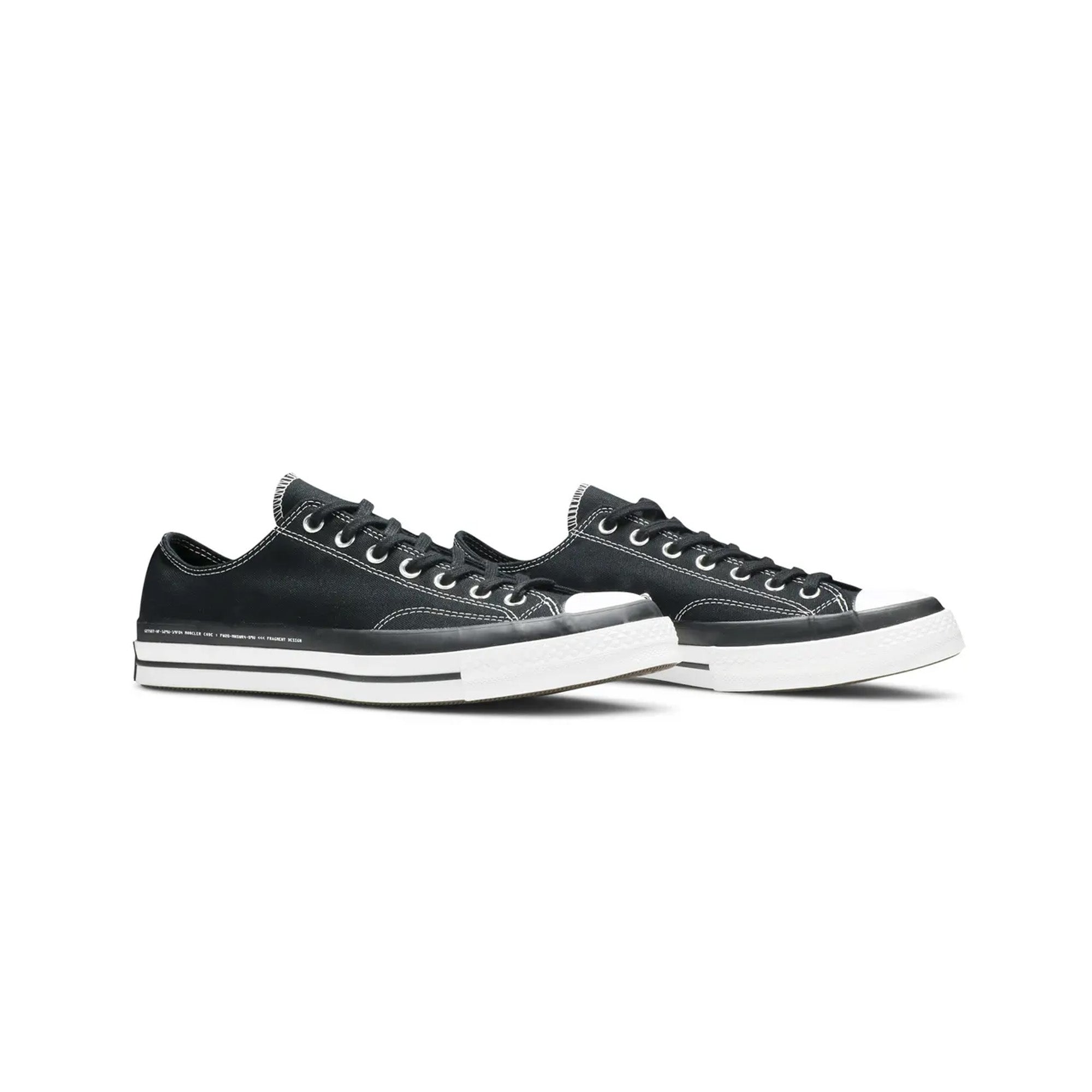 Converse Chuck Taylor All Star 70s Ox Low Sneakers - Moncler x Fragment Collaboration - Black Retro Basketball Shoes for Men & Women | Streetwear, Casual Wear, Fashion Statement