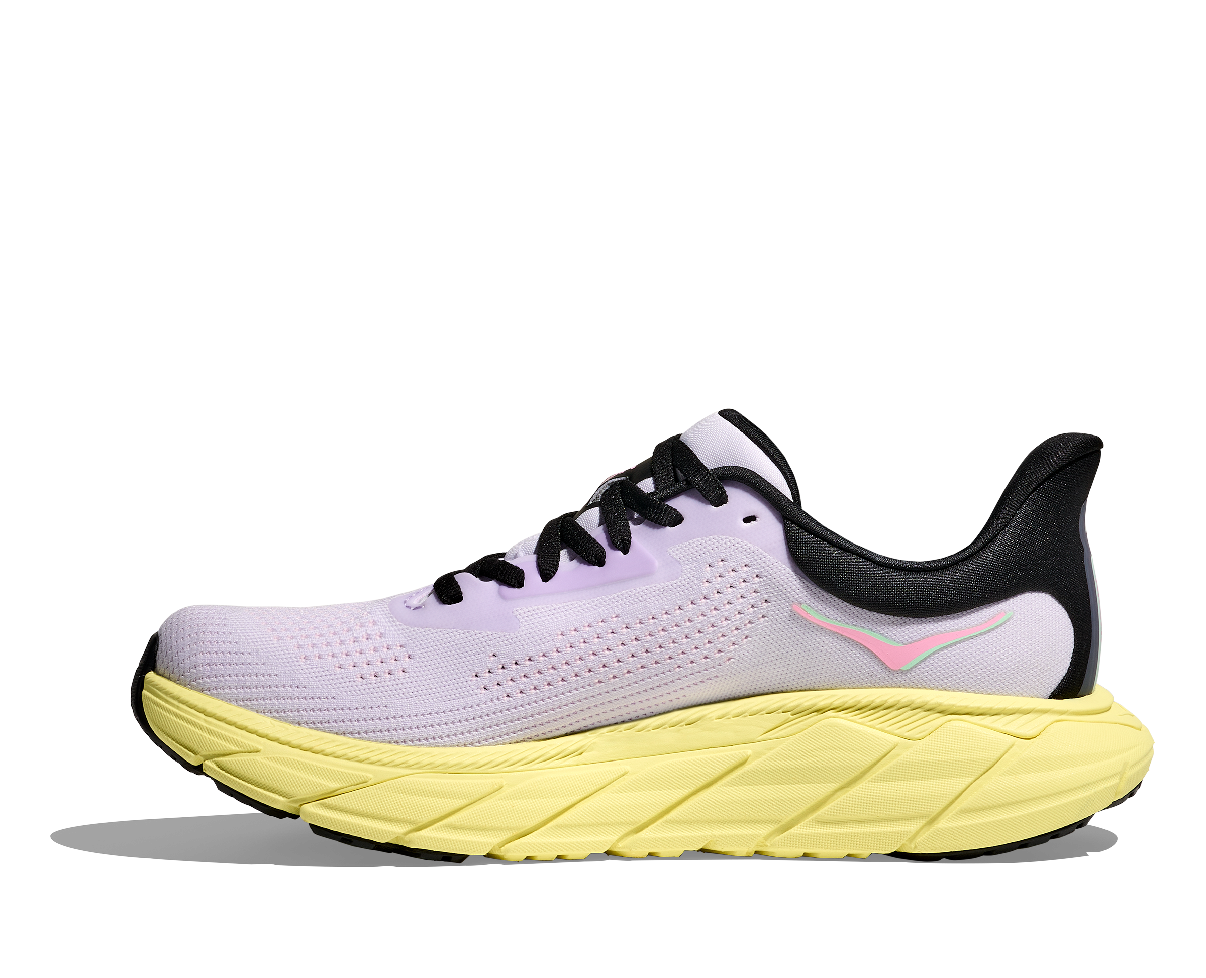 Women's HOKA Arahi 7 Running Shoes - Starlight Glow/Yuzu Color - Stability & Cushion for Road Running, Jogging, and Daily Wear