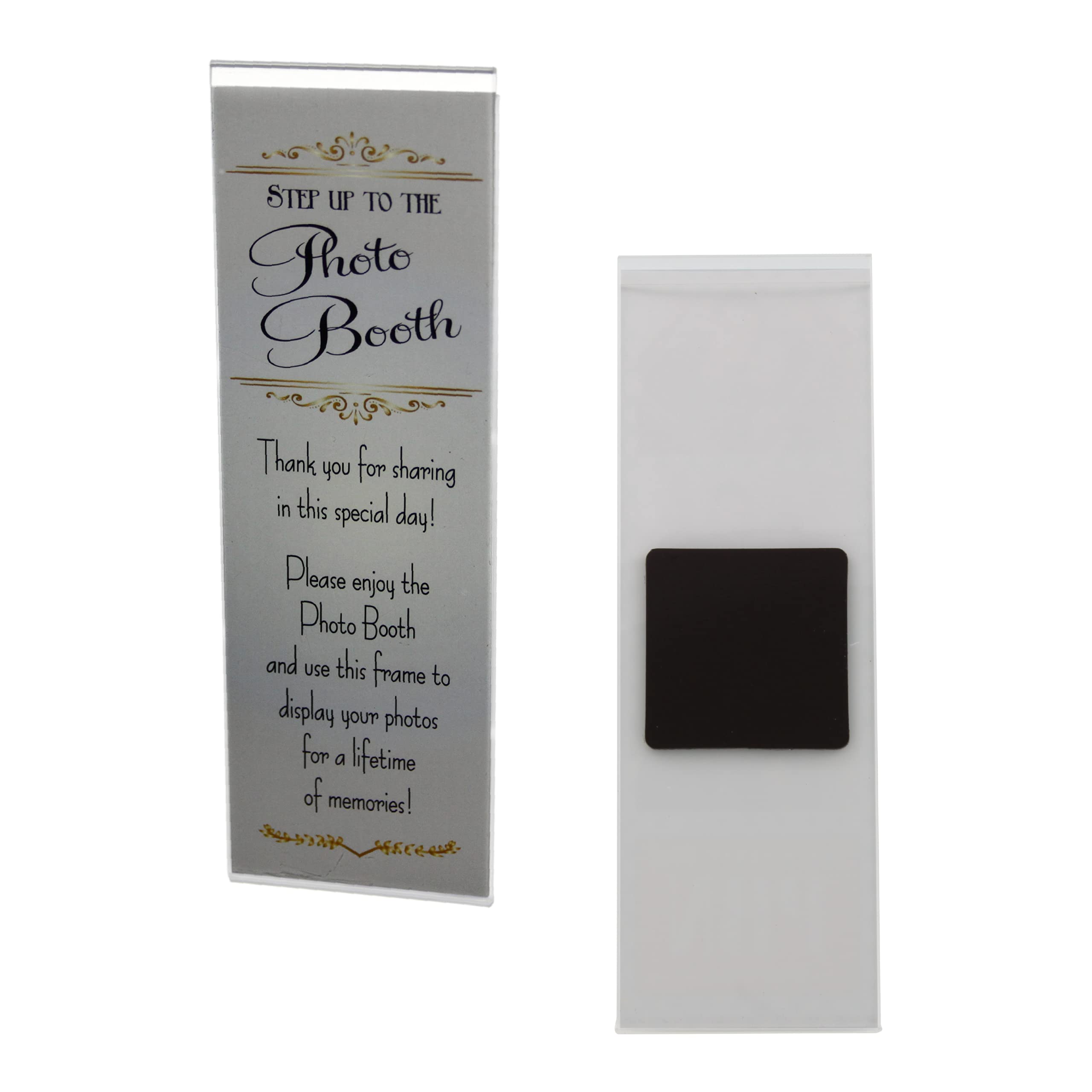 150 Pack 2x6 Inch Acrylic Magnetic Photo Frames with Inserts - Vertical Refrigerator & Locker Magnet Picture Frames for Photobooth Strips - Perfect for Weddings, Graduation Parties, Baby Showers & Home Decor Displays