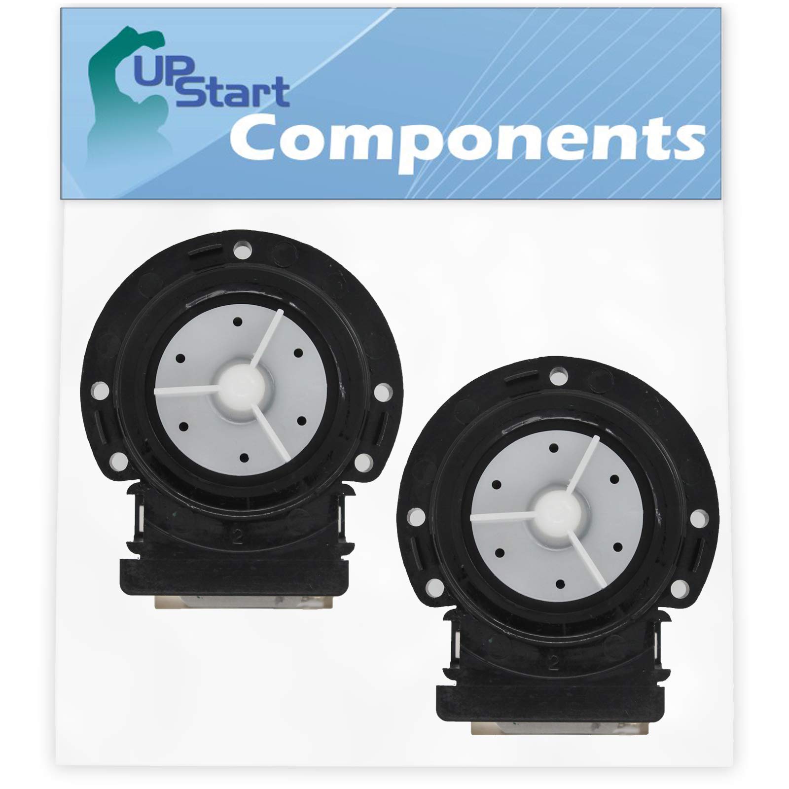 2-Pack LG WM3470HVA Washer Drain Pump Motor Replacement (4681EA2001T Compatible) - UpStart Components Brand - Perfect for LG Front Load Washing Machine Repair & Maintenance