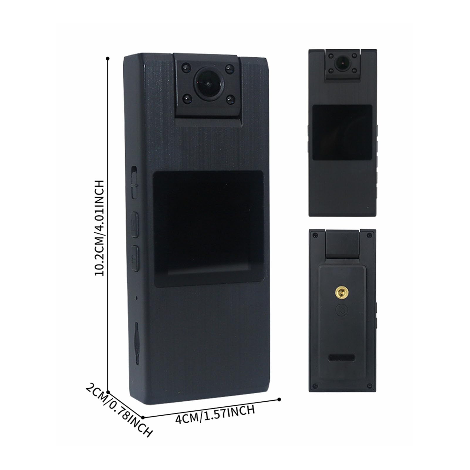 1080P HD Body Camera with Night Vision & 180° Rotatable Lens - Portable Wearable Police Camera with 1.5