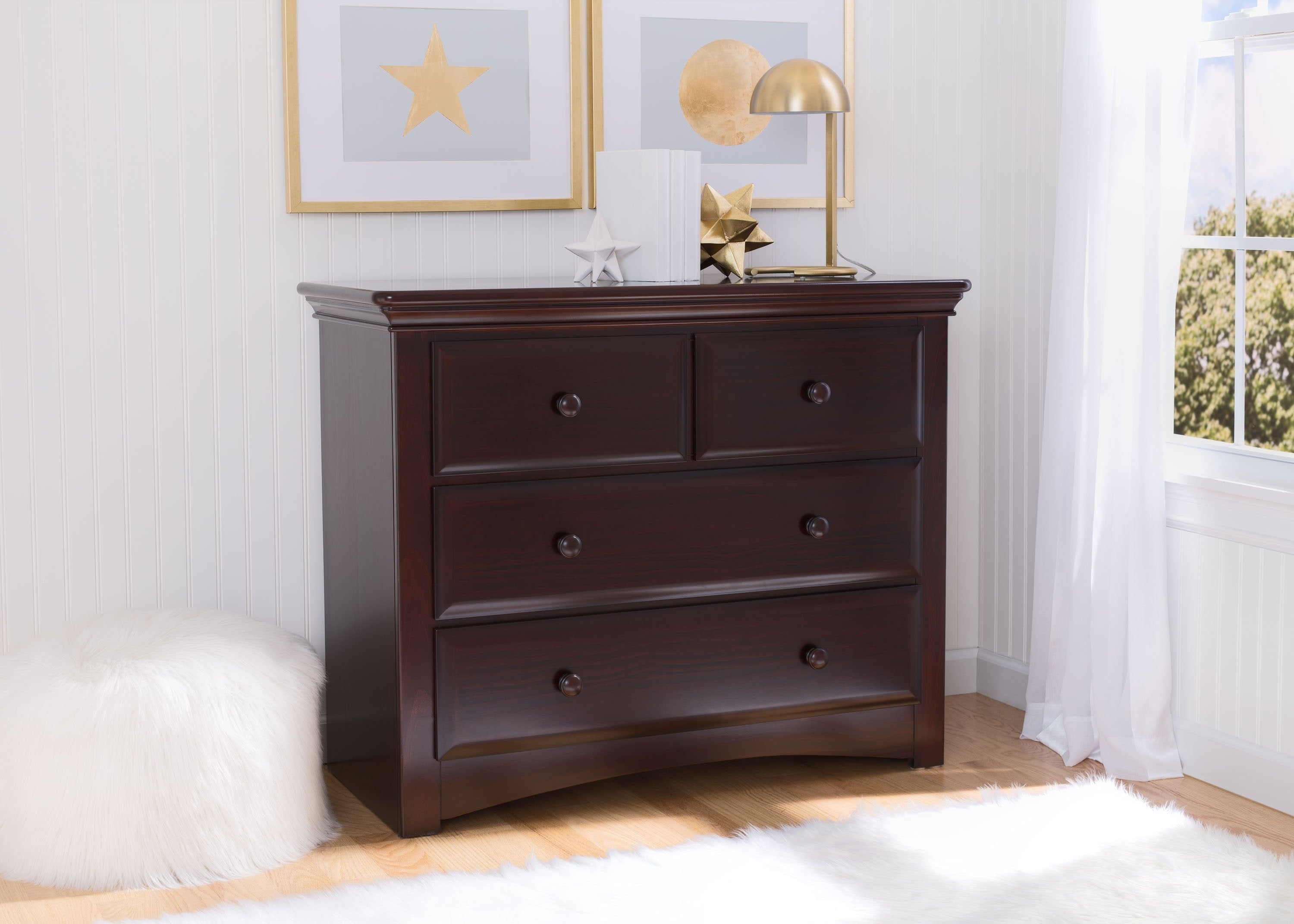 Park Ridge 4-Drawer Dresser - Solid Wood Bedroom Chest of Drawers for Clothes Storage | Perfect for Master Bedroom, Guest Room & Dorm Organization