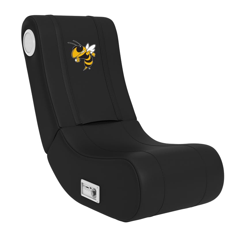Game Rocker 100 Gaming Chair with Georgia Tech Yellow Jackets & Buzz Logo - Ergonomic Design for Ultimate Comfort in Gaming, Streaming, and Home Office Use